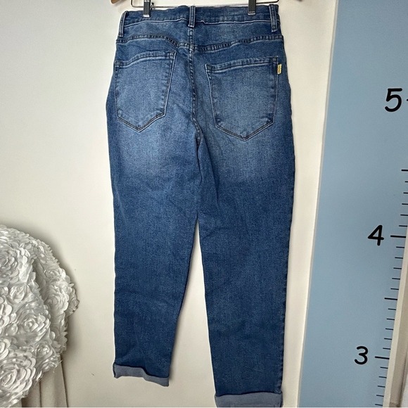 Vibrant miu Golden Blue Mom Jeans 11 W29 NWT - Picture 9 of 10